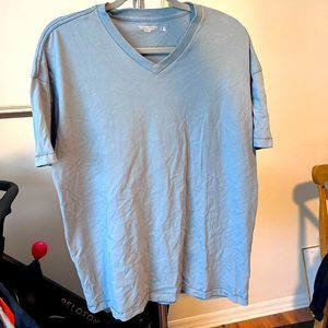 Abercrombie & Fitch Mens V-neck Tshirt light blue XL